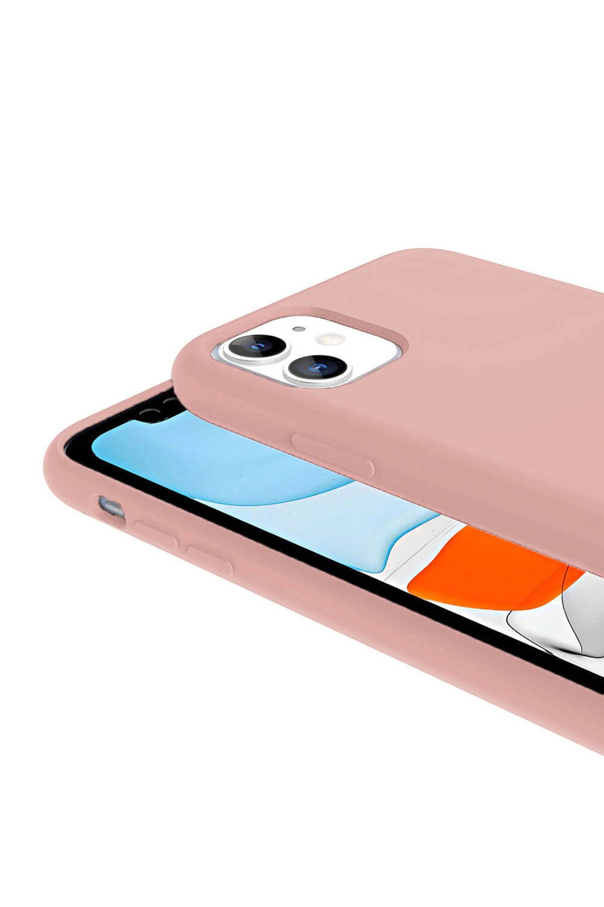 Apple iPhone 11 için Silinebilir Kivi Silikon Kapak Pembe